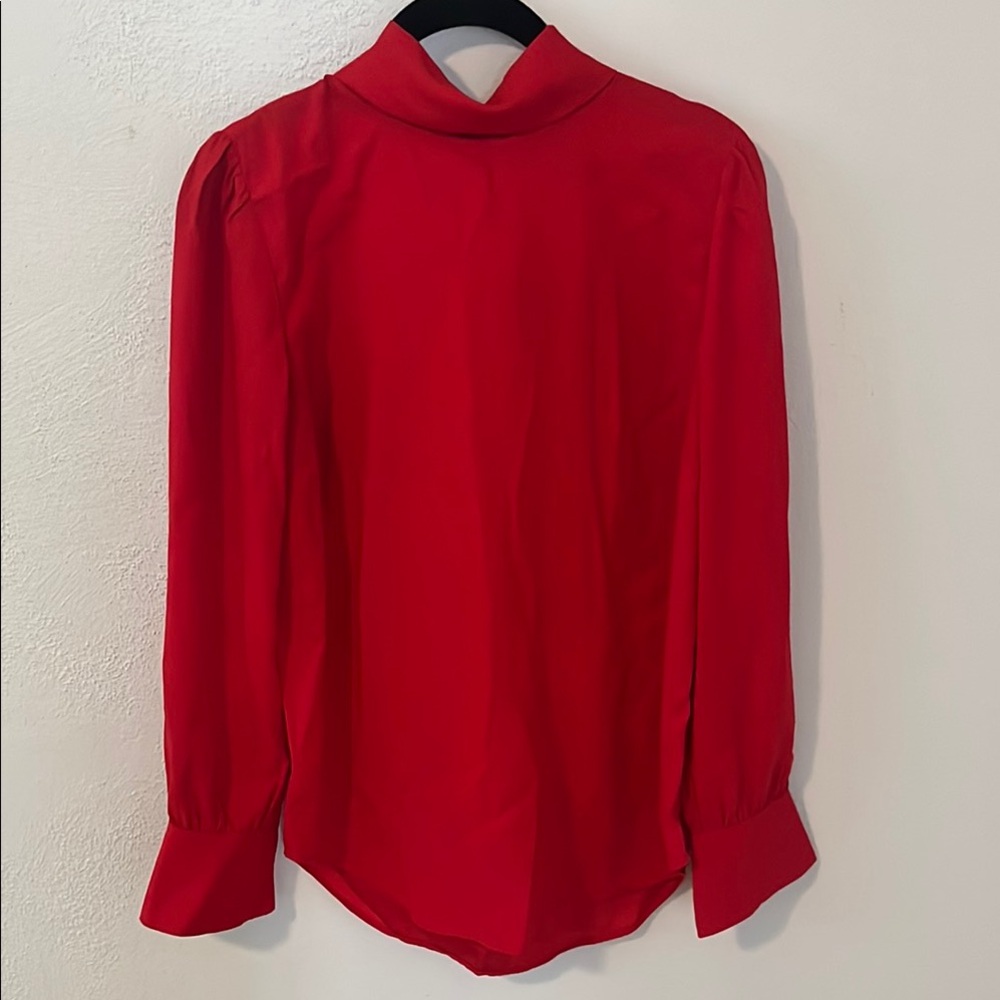 Ann Taylor Red Blouse with Tie in Back